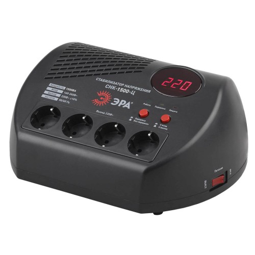 Стабилизатор напряжения ЭРА СНК-1500-Ц Б0031073, купить в Минске по самой низкой цене