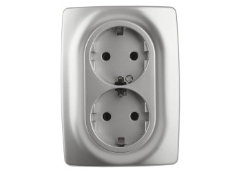 Розетка ЭРА 12 2x2P E Schuko 16A 250V 12-2106-03 Б0031230