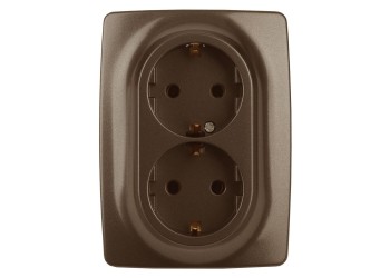 Розетка ЭРА 12 2x2P E Schuko 16A 250V 12-2106-13 Б0031235