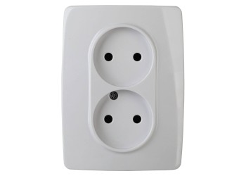 Розетка ЭРА 12 2x2P 16A 250V 12-2107-01 Б0031238