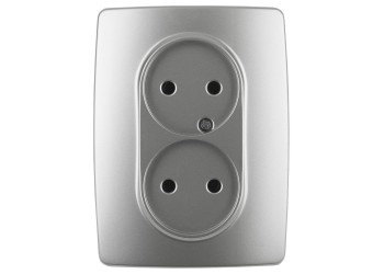 Розетка ЭРА 12 2x2P 16A 250V 12-2107-03 Б0031240