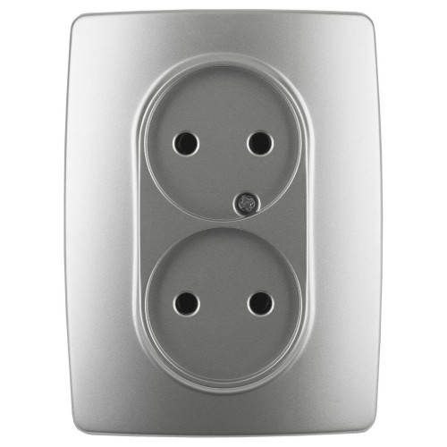 Розетка ЭРА 12 2x2P 16A 250V 12-2107-03 Б0031240, купить в Минске по самой низкой цене