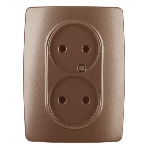 Розетка ЭРА 12 2x2P 16A 250V 12-2107-14 Б0031246, купить в Минске по самой низкой цене