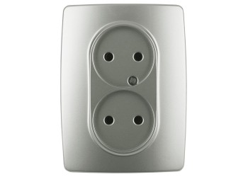 Розетка ЭРА 12 2x2P 16A 250V 12-2107-15 Б0031247