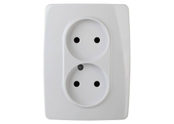 Розетка ЭРА 12 2x2P 16A 250V винтовой зажим 12-2117-01 Б0031248