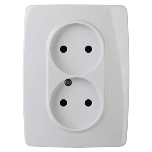 Розетка ЭРА 12 2x2P 16A 250V винтовой зажим 12-2117-01 Б0031248, купить в Минске по самой низкой цене