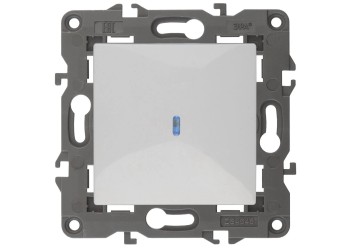 Выключатель одноклавишный с подсветкой ЭРА Elegance 10AX 250V 14-1102-01 Б0034215