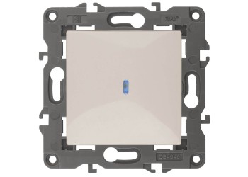 Выключатель одноклавишный с подсветкой ЭРА Elegance 10AX 250V 14-1102-02 Б0034216