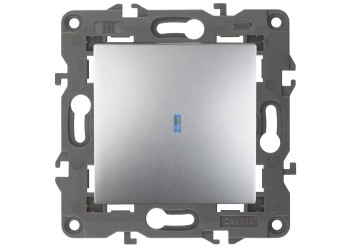 Выключатель одноклавишный с подсветкой ЭРА Elegance 10AX 250V 14-1102-03 Б0034217
