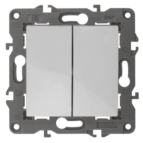 Переключатель двухклавишный ЭРА Elegance 10AX 250V 14-1106-01 Б0034243, купить в Минске по самой низкой цене