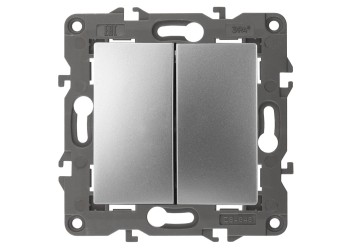 Переключатель двухклавишный ЭРА Elegance 10AX 250V 14-1106-03 Б0034245