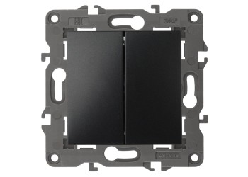 Переключатель двухклавишный ЭРА Elegance 10AX 250V 14-1106-05 Б0034247