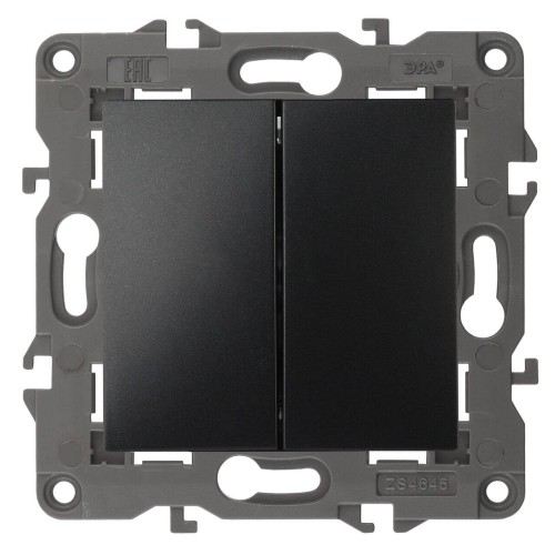 Переключатель двухклавишный ЭРА Elegance 10AX 250V 14-1106-05 Б0034247, купить в Минске по самой низкой цене