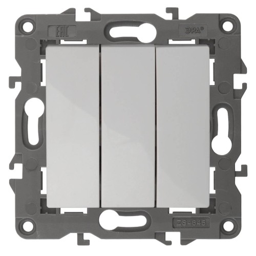 Выключатель трехклавишный ЭРА Elegance 10AX 250V 14-1107-01 Б0034249, купить в Минске по самой низкой цене