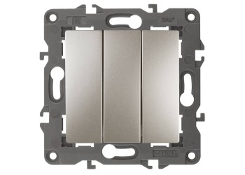 Выключатель трехклавишный ЭРА Elegance 10AX 250V 14-1107-04 Б0034253