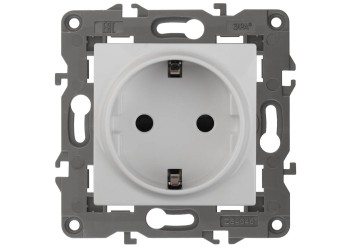 Розетка ЭРА Elegance 2P E Schuko со шторками 16A 250V 14-2102-01 Б0034272