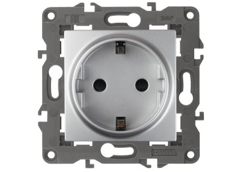 Розетка ЭРА Elegance 2P E Schuko со шторками 16A 250V 14-2102-03 Б0034274