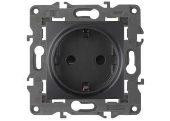 Розетка ЭРА Elegance 2P E Schuko со шторками 16A 250V 14-2102-05 Б0034276