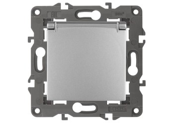 Розетка ЭРА Elegance 2P E Schuko со шторками с крышкой 16A 250V 14-2103-03 Б0034280