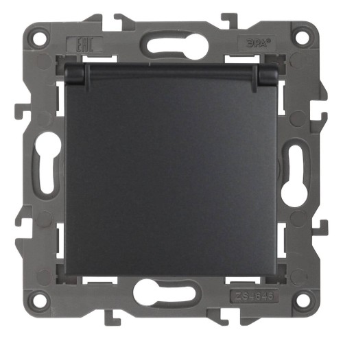 Розетка ЭРА Elegance 2P E Schuko со шторками с крышкой 16A 250V 14-2103-05 Б0034282, купить в Минске по самой низкой цене