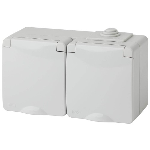 Розетка ЭРА Эксперт 2х2P E IP65 со шторками 16A 250V 11-2604-03 Б0035992, купить в Минске по самой низкой цене