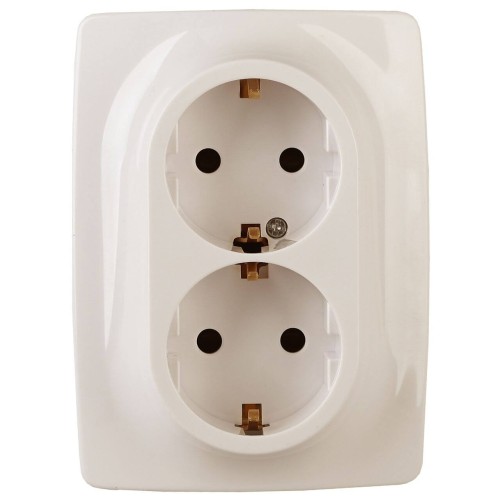 Розетка ЭРА 12 2x2P E Schuko 16A 250V 12-2006-02 Б0038809, купить в Минске по самой низкой цене