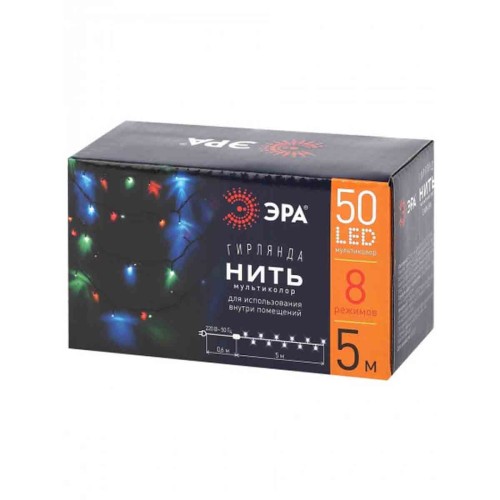 Светодиодная гирлянда ЭРА нить 220V разноцветный ENIN-5M Б0041892, купить в Минске по самой низкой цене