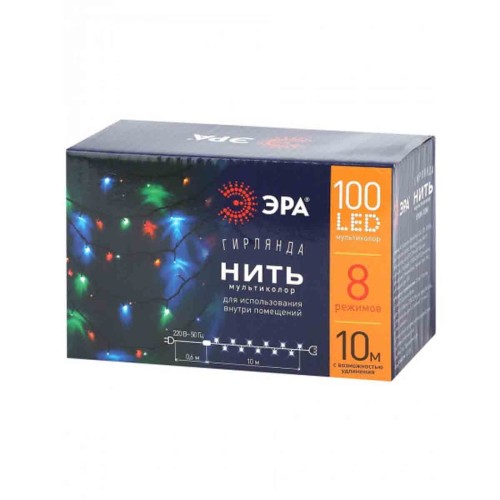 Светодиодная гирлянда ЭРА нить 220V разноцветный ENIN-10M Б0041893, купить в Минске по самой низкой цене