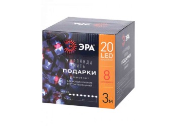 Светодиодная гирлянда ЭРА нить 220V холодный белый ENIN-3P Б0041895