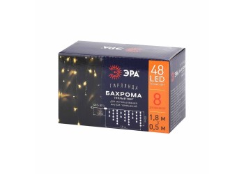 Светодиодная гирлянда ЭРА бахрома 220V теплый белый ENIB-01B Б0041899