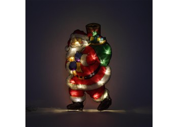 Светодиодная фигура ЭРА дед мороз 220V IP44 разноцветный ENIOF-08 Б0041938