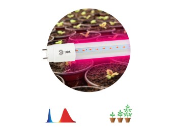 Лампа светодиодная для растений ЭРА G13 9W 1200K прозрачная Fito-9W-RB-Т8-G13-NL Б0042986