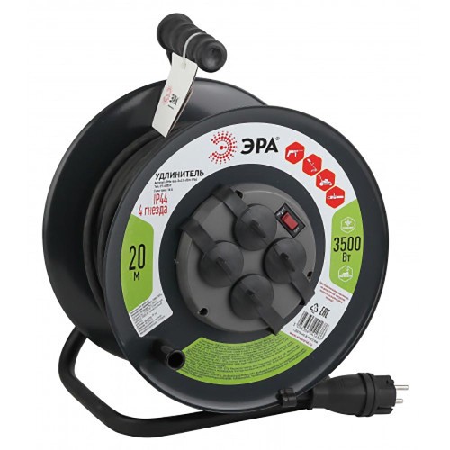 Удлинитель силовой ЭРА RMx-4es-3x2.5-20m-IP44(kg) Б0043057, купить в Минске по самой низкой цене