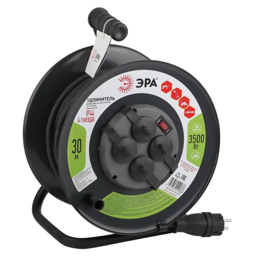 Удлинитель силовой ЭРА RMx-4es-3x2.5-30m-IP44(kg) Б0043058, купить в Минске по самой низкой цене