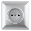 Розетка ЭРА Intro Solo 2P 16A 250V серебро 4-201-03 Б0043307, купить в Минске по самой низкой цене