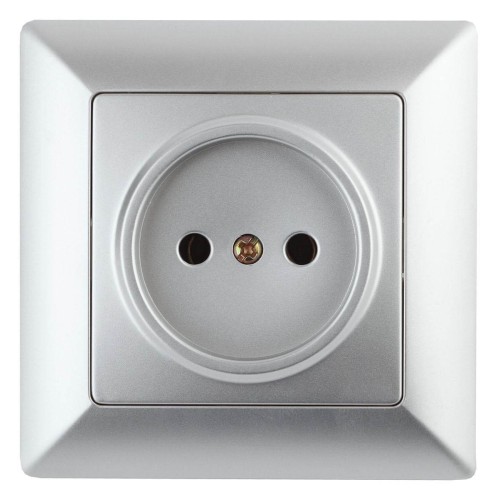 Розетка ЭРА Intro Solo 2P 16A 250V серебро 4-201-03 Б0043307, купить в Минске по самой низкой цене