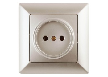 Розетка ЭРА Intro Solo 2P 16A 250V шампань 4-201-04 Б0043308