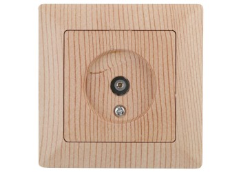 ТВ-розетка ЭРА Intro Solo дерево 4-301-11 Б0043374