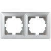 Рамка 2-постовая ЭРА Intro Solo серебро 4-502-03 Б0043412, купить в Минске по самой низкой цене