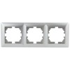 Рамка 3-постовая ЭРА Intro Solo серебро 4-503-03 Б0043419, купить в Минске по самой низкой цене