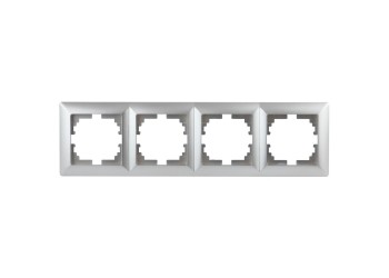 Рамка 4-постовая ЭРА Intro Solo серебро 4-504-03 Б0043426