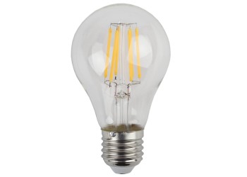 Лампа светодиодная филаментная ЭРА E27 7W 2700K прозрачная F-LED A60-7W-827-E27 Б0043432