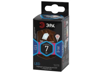 Лампа светодиодная филаментная ЭРА E27 7W 4000K золотая F-LED P45-7W-840-E27 gold Б0047019