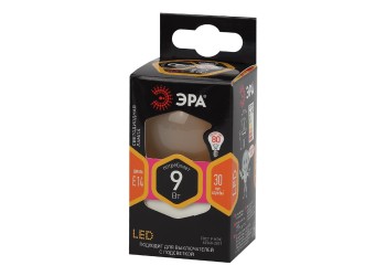 Лампа светодиодная филаментная ЭРА E14 9W 2700K матовая F-LED P45-9w-827-E14 frost Б0047021