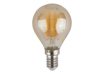 Лампа светодиодная филаментная ЭРА E14 9W 2700K золотая F-LED P45-9w-827-E14 gold Б0047022