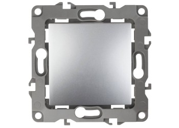Кнопка ЭРА 12 10AX 250V алюминий 12-1111-03 Б0047832