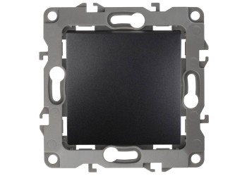 Кнопка ЭРА 12 10AX 250V антрацит 12-1111-05 Б0047834