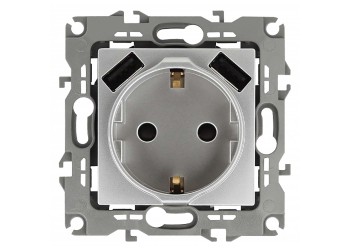 Розетка ЭРА 12 2P+E 16A-250В с защитной шторкой и с 2xUSB 5В-3А 12-4109-03 Б0047842