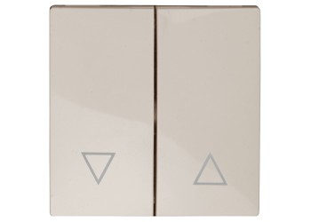 Лицевая панель ЭРА выключателя двухклавишного слоновая кость 12-6203-02 Б0047851