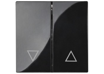 Лицевая панель ЭРА выключателя двухклавишного чёрный 12-6203-06 Б0047855